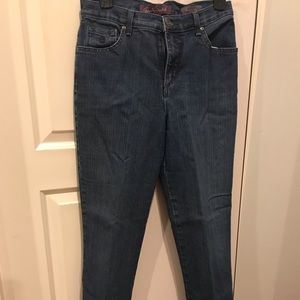 Classic medium wash straight leg jeans